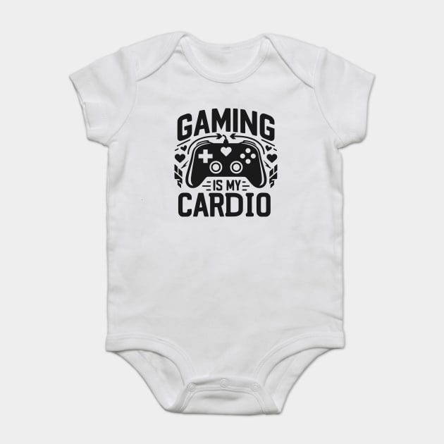 Gaming is My Cardio Baby Bodysuit by Frank Ring